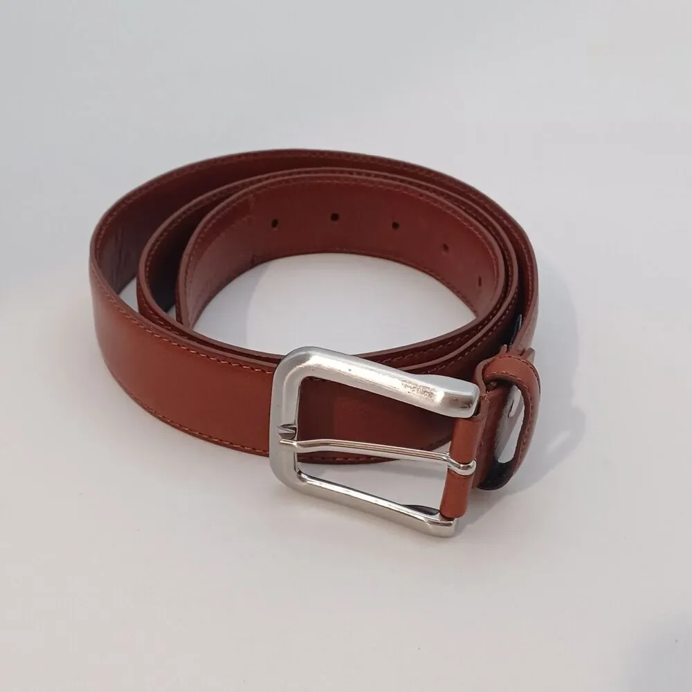 OfficinArtigiana Men’s Italian Leather Brown  Belt Sz 38 Genuine Leather